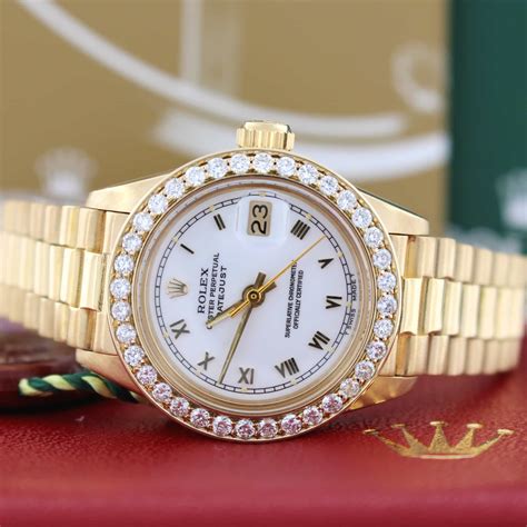 pre owned rolex ladies president|rolex president 18k gold cost.